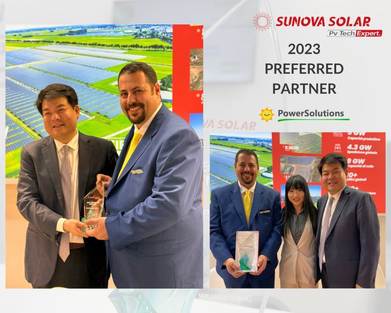 PowerSolutions best partnership 2023 Sunova Solar - K.ey24 Rimini